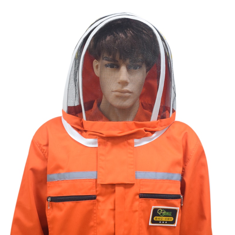 Bee Farm Ventilated Beekeeping Suit with Fencing Veil Anti Bee Protective Suit Beekeeper Gear