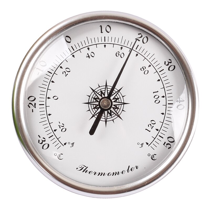 3-in-1 Barometer Hygrometer Thermometer One Set of 72mm Fishing Baromete Finish Dial Traditional Weather Station: Temperature white