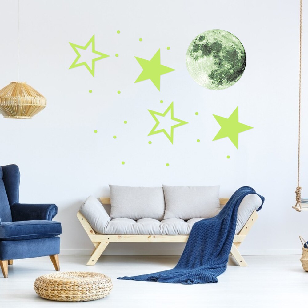 Planet Star Lichtgevende Muurstickers Decoratieve Muur Sticker Voor Kinderen Kamer