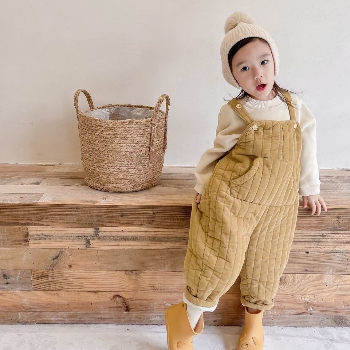 Meisjes Bretels Broek Herfst En Winter Kinderkleding Warme Broek Baby Verdikt Jumpsuit