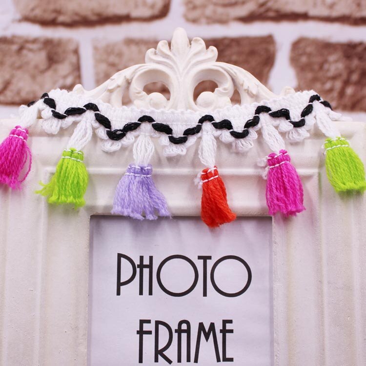 Meldplicht 2y/lot 5 cm Katoenen Draad Kwastje Kant Lint Trim Fringe Stof Kleding Naaien Ambachten DIY Decor Materialen: 5