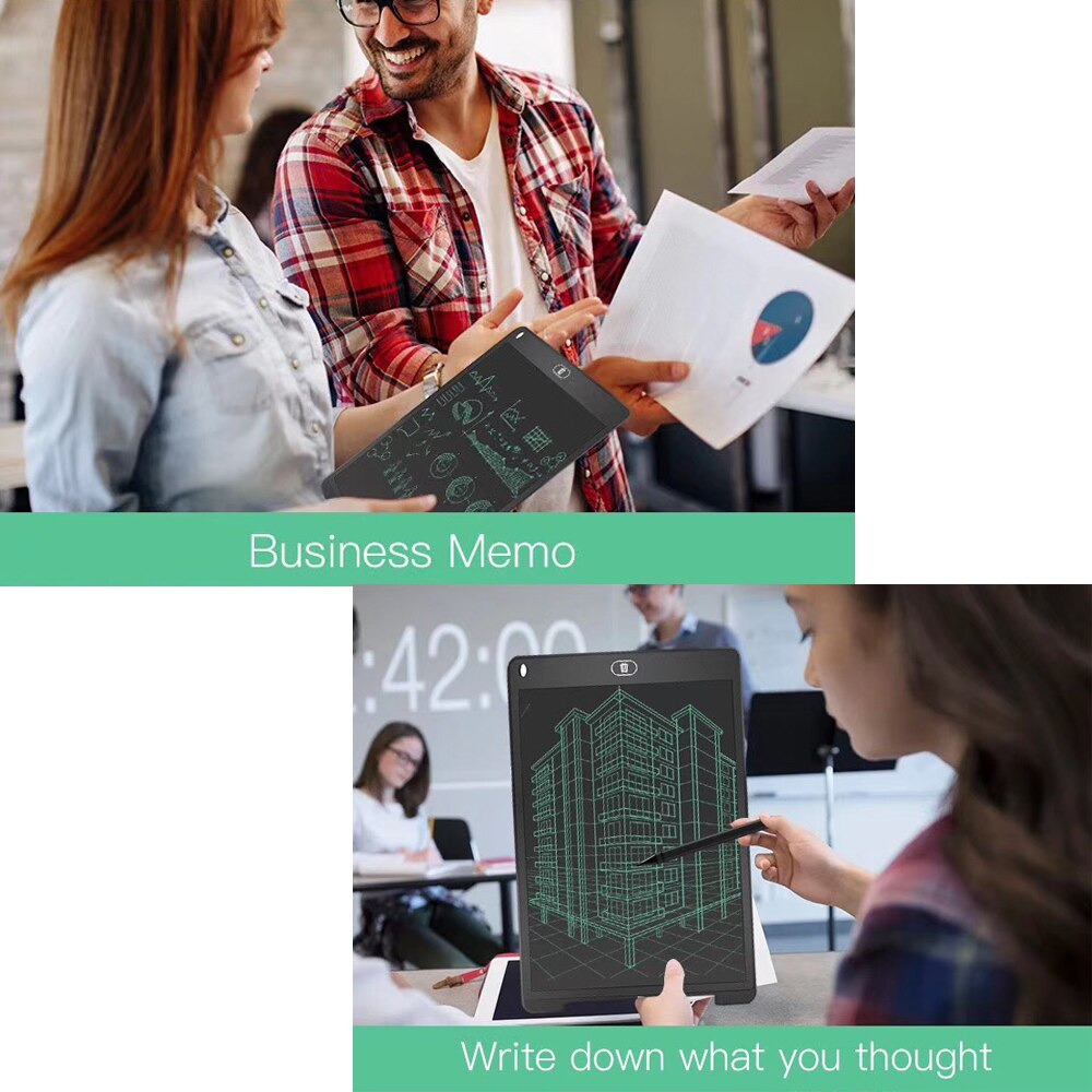 Writing Board 12in LCD Electronic Memo Tablet for Elderly and Children Write to Communicate Portable Intelligent Blackboard