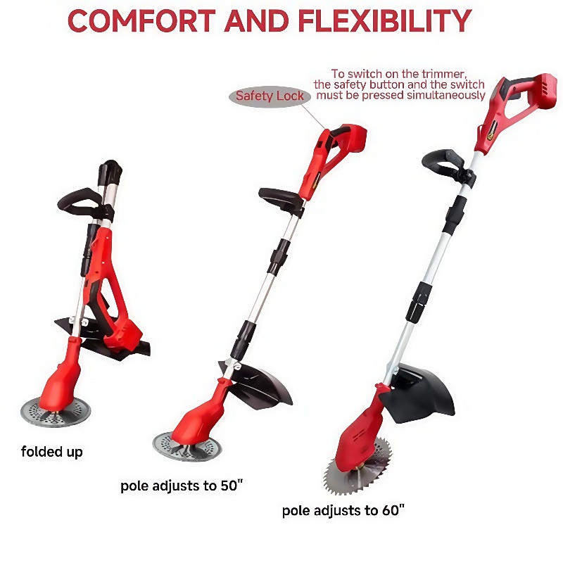 Voor Milwaukee M18 Draadloze Grasmaaier Borstelloze Verstelbare Lengte Hoek Grastrimmer Telescopisch voor Tuin Snoeien Power Tool ​