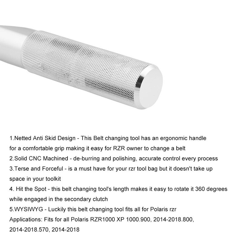 Primary Clutch Puller & Belt Change Removal Tool for Polaris RZR XP 1000 900 800 Clutch Pull Turbine Belt Removal Tool