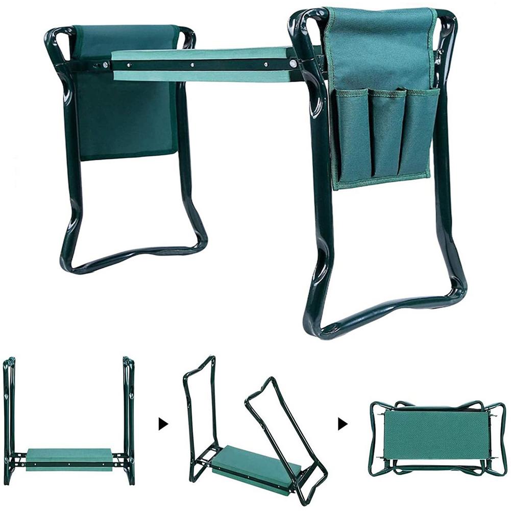 Multifunctional Folding Garden Kneeler And Seat With 3 Bonus Tool Pouches Bearing 150KG