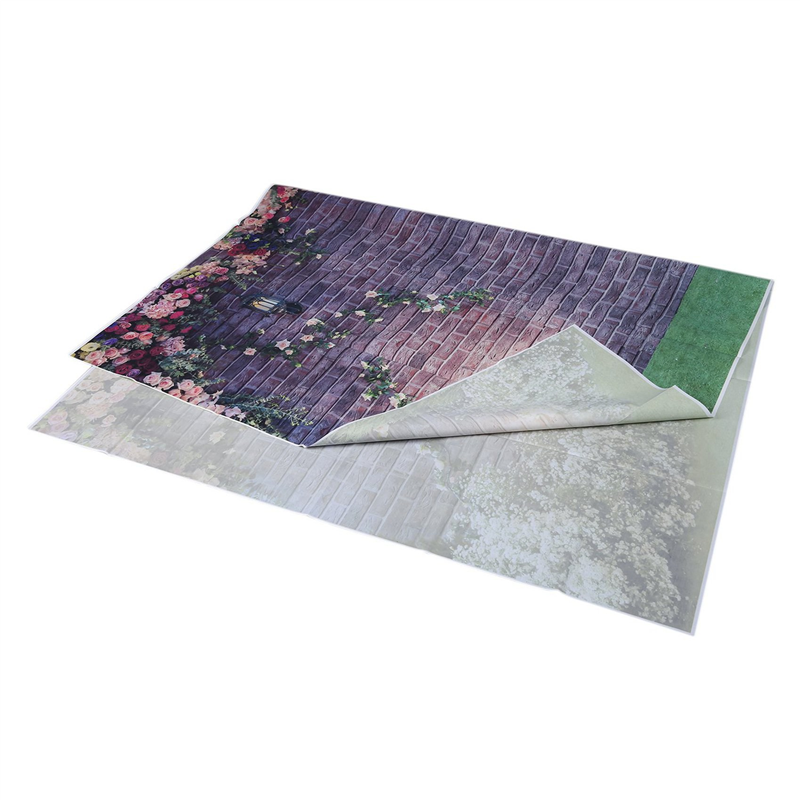3-teiliges Blumen Ziegelwand Fotografie Hintergrund - 7x5ft Vinyl Frühling Studio Hintergrund: Ursprünglich Titel