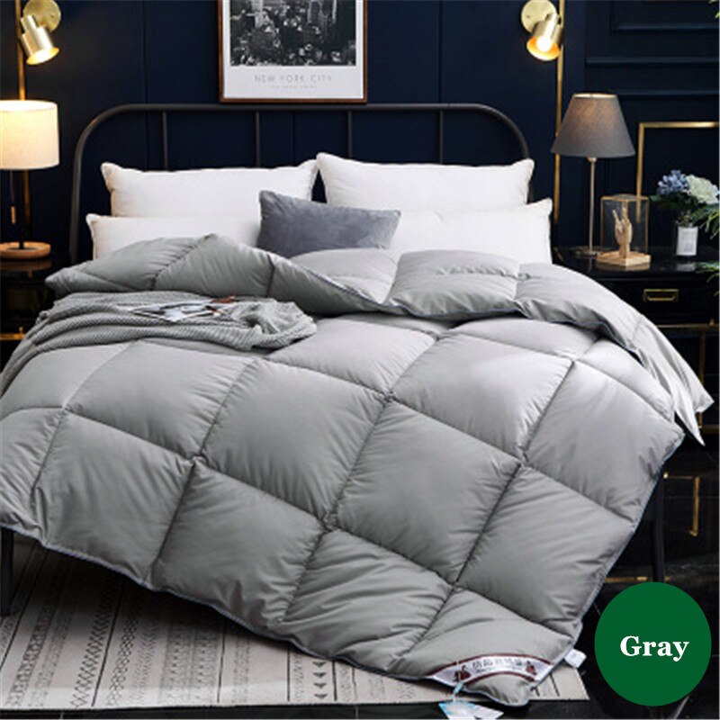 2kg Winter Thick Quilt Duvet 150*200cm For Man Woman Bed 100% Cotton Hotel Home Queen King Size warm 6 colors Quilt: Gray