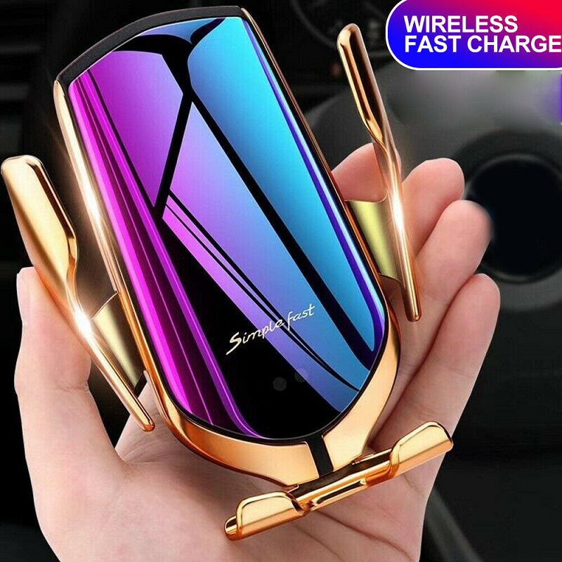 Wireless Car Charger Holder QI Mount Infrared Sensor Fast Charging for Samsung S10 S9 S8 iPhone X XR XS11 8 Automatic Clamping