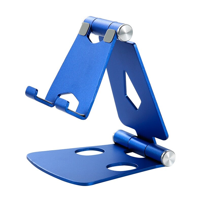 K-star foldbar aluminiumslegering mobiltelefonholder bærbar mobiltelefon desktop aluminiumslegering: Blå
