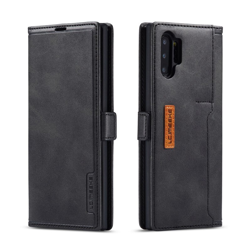 Do Samsung Note 20 Ultra etui z klapką magnetyczną na Samsung Galaxy Note 20 10 Plus 10 + 9 etui ze skóry Vintage portfel: Samsung Note20 Ultra / Black