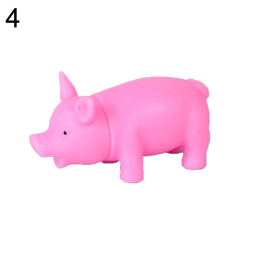 Funny Pig Squeeze Squeaky Sound Squeaker Adult Kids Vent Decompression Toy: Pink