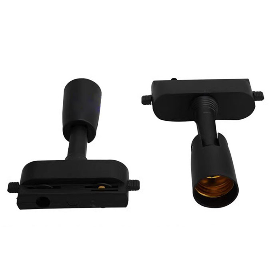 Set van 1/5/10/20 verstelbare  e27 -railspots, zwart-wit, 1- fase , 2 draden, eenvoudige lamp, verwisselbare lampjes,  e26 kunststof rails.