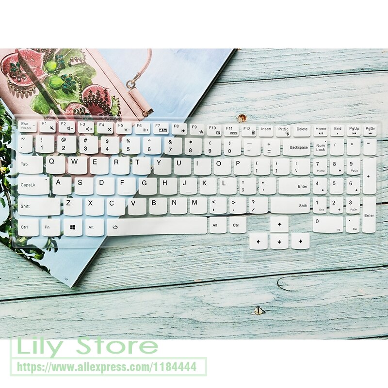 15 pulgadas de silicona piel cubierta de teclado para 15,6 pulgadas Lenovo legión 5 5i 5p 5pi 15 R7000 Y7000 Y7000P Legion5 portátil Protector: white