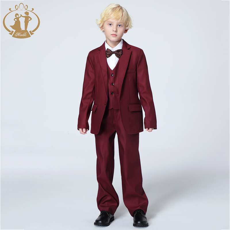 Traje Formal para niño, traje para de boda, traje de rendimiento para niño, Blazer, chaleco, pantalones, conjunto para niño, ropa al por mayor