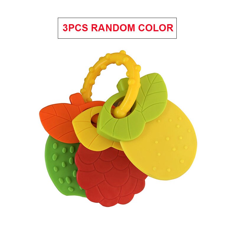 Bpa Gratis Zachte Baby Bijtring Chew Dental Care Knaagdieren Bijtringen Voor Kinderen Silicon Bijtring Tandenborstel Baby Speelgoed 0 12 Maanden: TJ344 random color