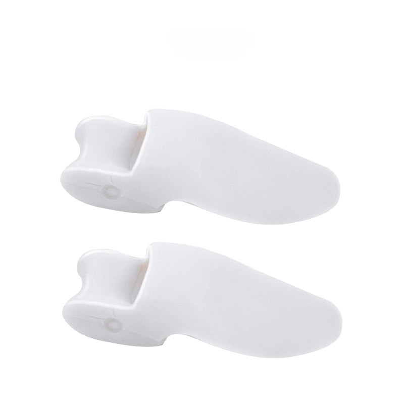 1 paar Siliconen Teen Separator Siliconen Gel Duim Corrector Bunion Kleine Teen Protector Hallux Valgus Voetverzorging Relief Pads: Licht Geel