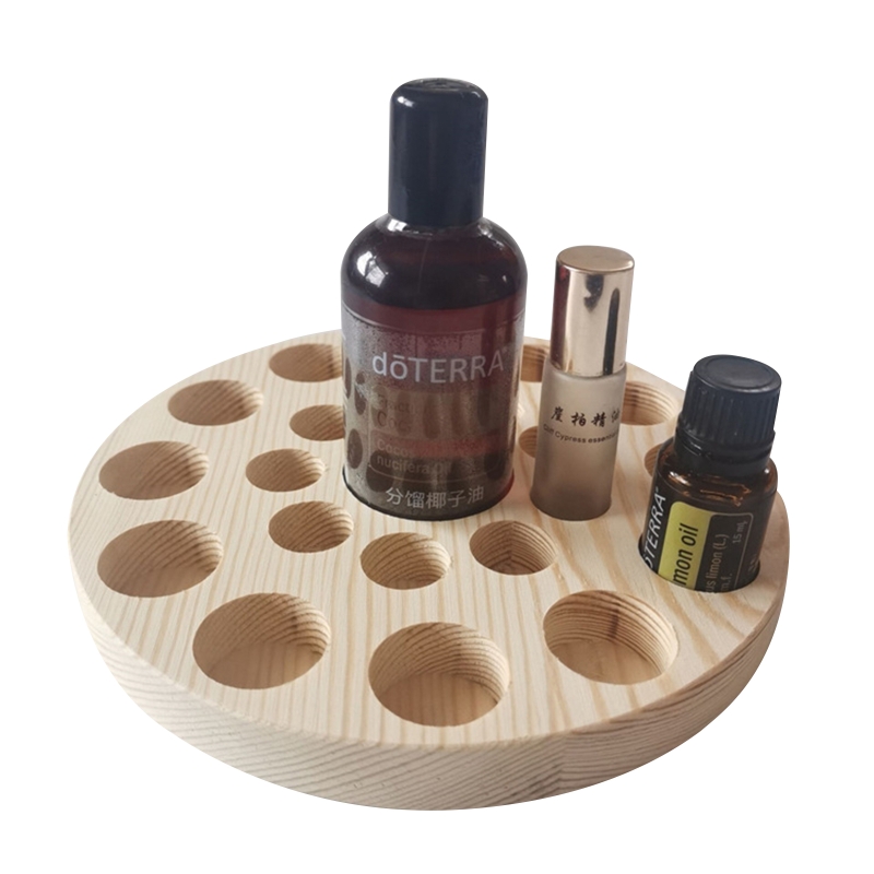 Essential Oil Rack, Display 22 Bottles Cosmetic, Makeup Storage Perfume Holders - Essential Oils Bottles Wooden Stand Organizer