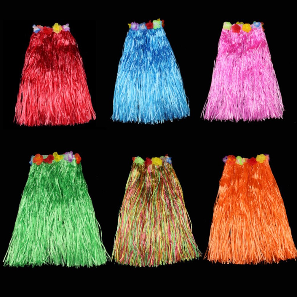 Girls Hula Show Grass Beach Dance Activity Skirt Children 40CM Skirts Wreath Bra Garland Fun Hawaiian Party Supplies