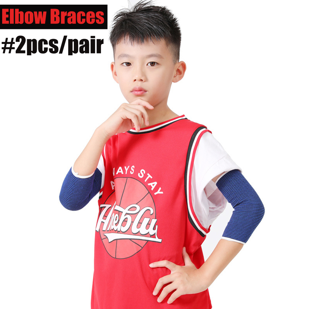 JUUMMP 1 paar gebreide enkelbrace compressie kinderen sport hardlopen elastische enkelsteun kinderen elleboog polssteun: Beige