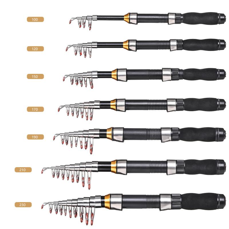 cheap telescopic sea fishing rods Rod Reel Combo for Saltwater and Freshwater Use tensile gear Left / right interchangeable collapsible handle Fully adjustable cast control with sound Excellent line lay oscillation system Perfect tool for fishing Package included Fishing Pole 12 Foot Spinning