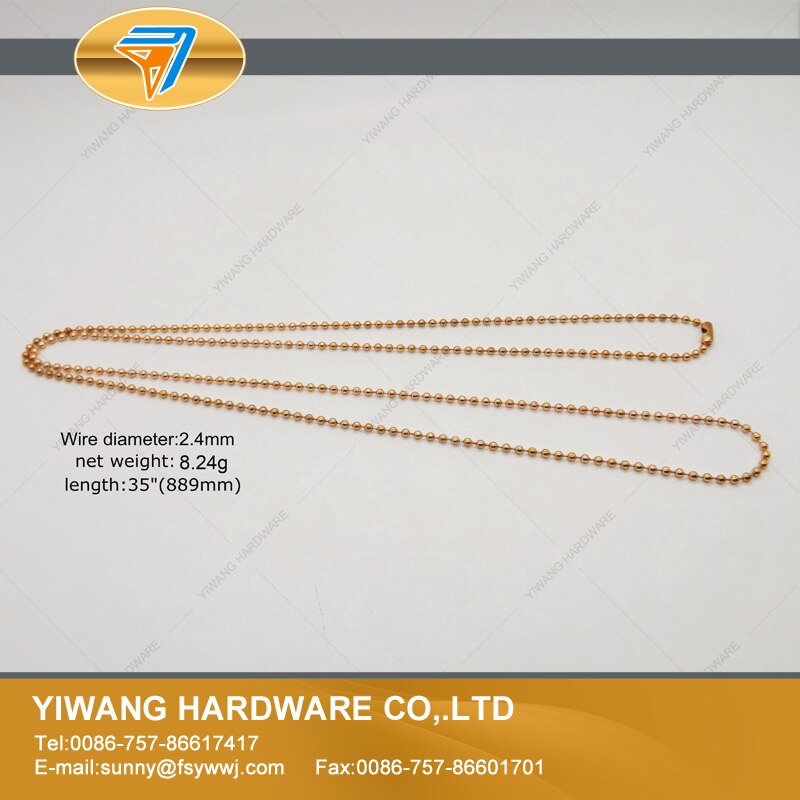 ventes bien suspendus chaîne collier chaîne coloré livre chaîne décorative boule perle chaîne 10 pièces/paquet: rose gold