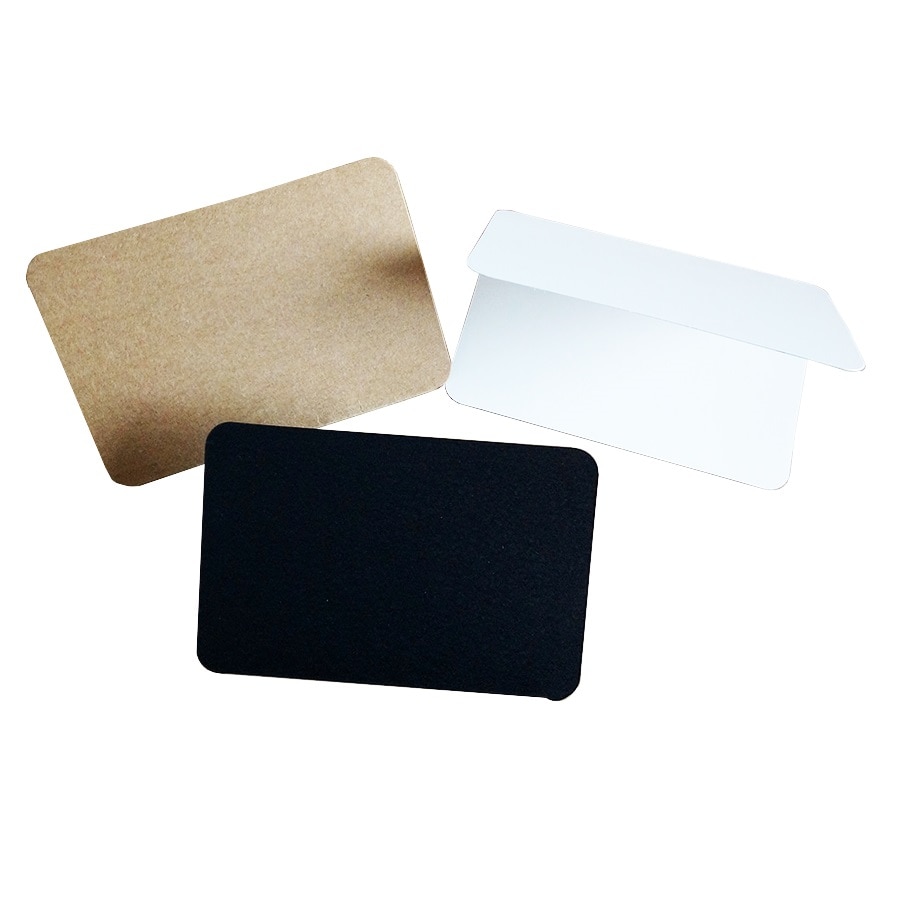 10 pièces/lot étudiants bricolage cartes postales vierges Vintage série vierge papier Kraft bricolage carte de voeux brun blanc noir carte