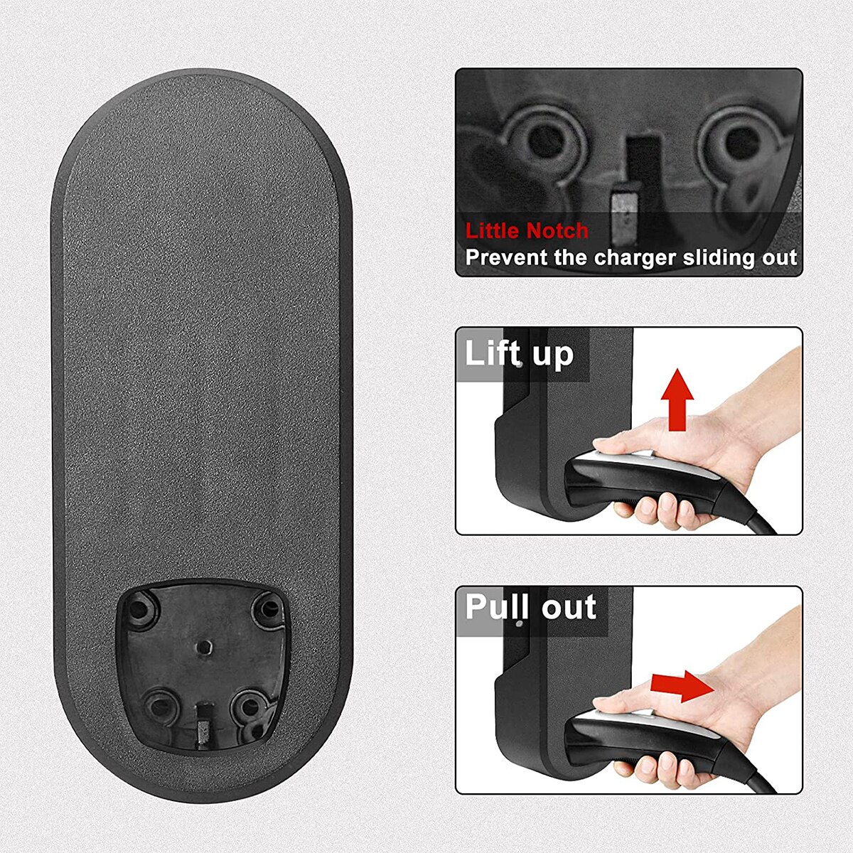 Car Charging Cable Holder Organizer Wall Mount Connector Adapter Auto Charger Bracket Car Accessories for Tesla Model 3 X S Y