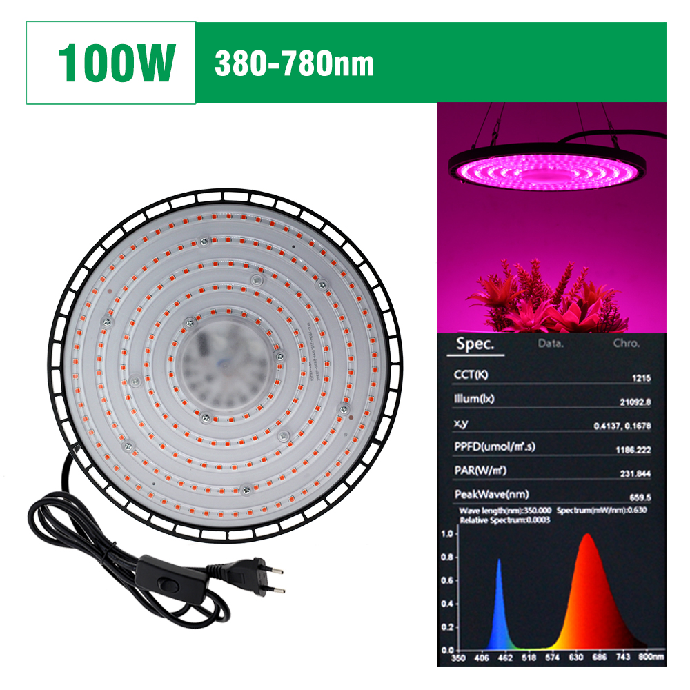 Luz LED de cultivo de espectro completo, 380-780nm, luz solar imitada, luz de cultivo de plantas para flores hidropónicas, plántulas, suculentas.: Color blanco cálido