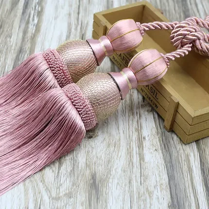 Gordijn Touw 1PC Kwasten Tiebacks Tennisbal Gordijn Houder Opknoping Riemen Touwen Clips Sluiting Tieback Gordijnen Accessoires: Marineblauw