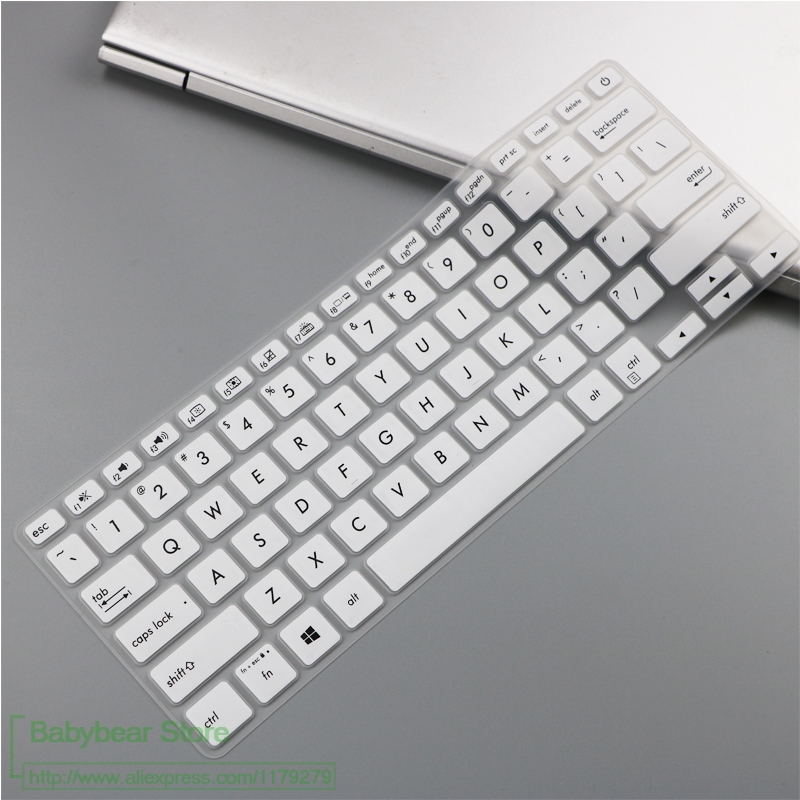 Silicone For Asus Vivobook S13 S330Un S330 S330Ua S330U Adol 13 13.3 Inch Laptop Keyboard Protective Keyboard Cover Protector: white