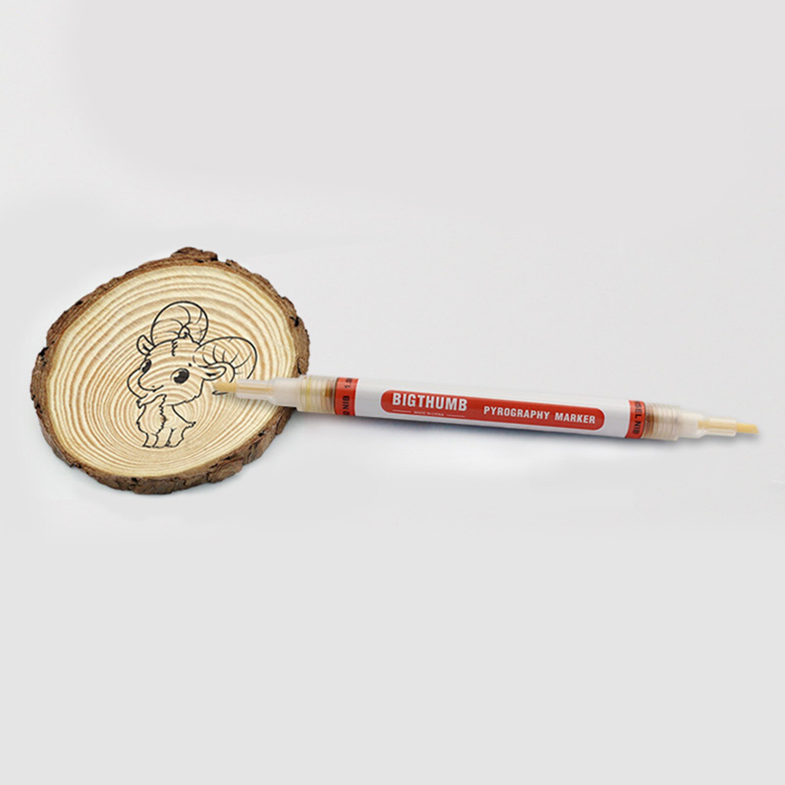 Rotulador de doble cabezal para quemar madera, rotuladores de pirograbado de Artesanal, herramientas de pintura, , papelería para oficina y escuela