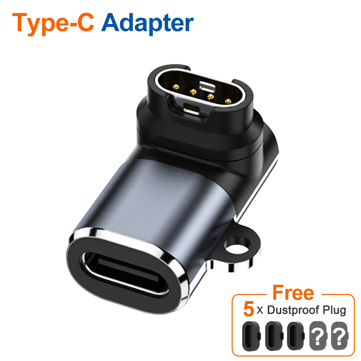 Adaptateur de charge pour Garmin Fenix 8 7 7X 6 6S 5 5X Venu 2S Vivoactive 3 4 Type C/Micro USB iOS Marq, convertisseur de station de chargeur de montre: 天空蓝