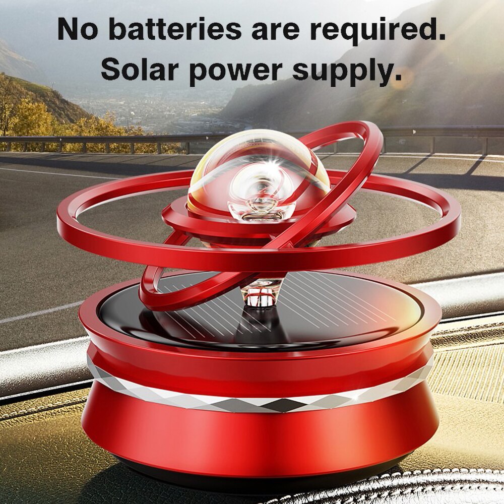 Système solaire en lévitation magnétique pour voiture, décoration rotative créative, porte-parfum, désodorisant
