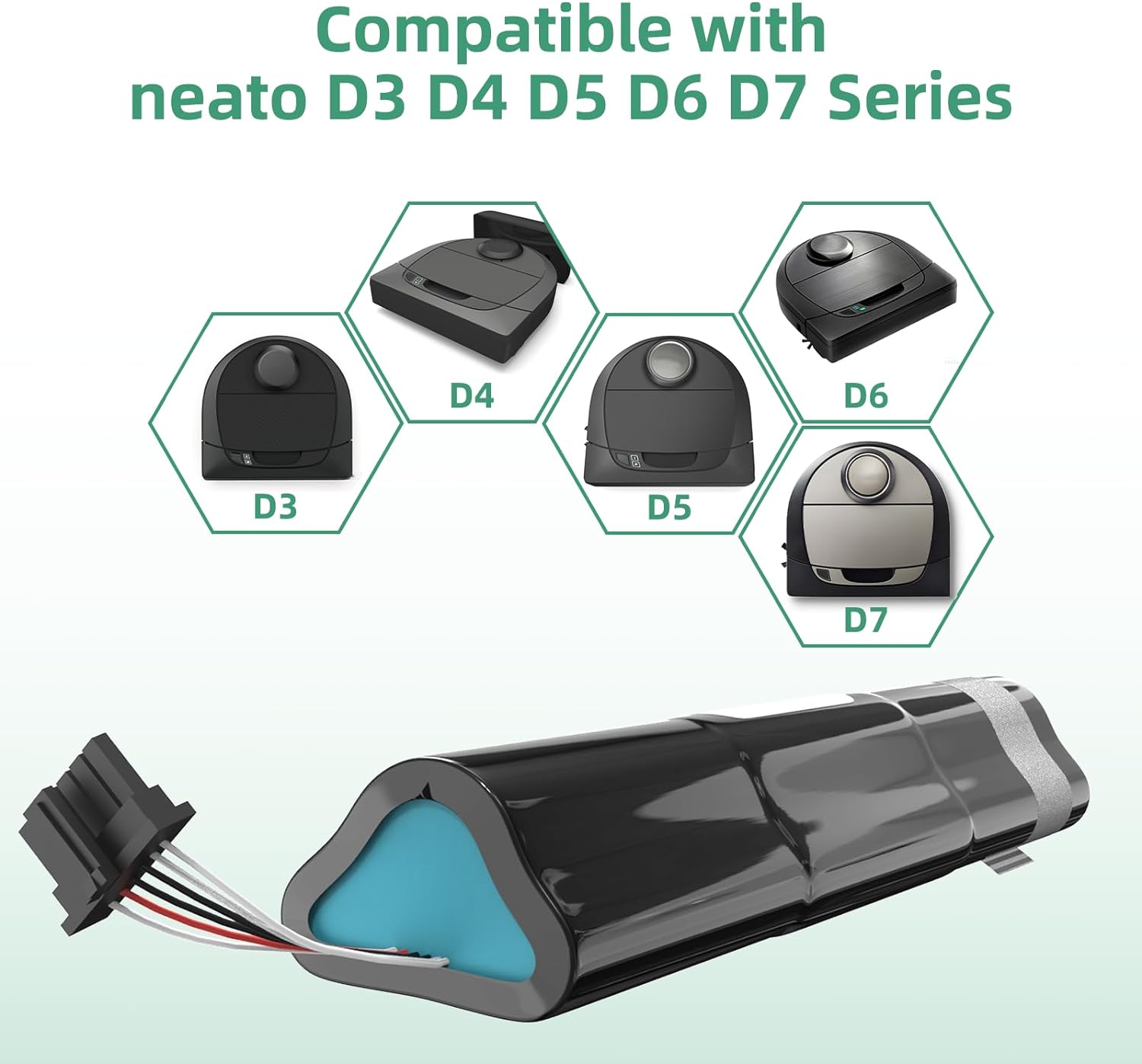 Li-ion kompatybilny z odkurzacze robotyczną Neato D3 D4 D5 D6 D7 14.4V 6500mAh akumulator litowo-jonowy, numer części: 945-0225