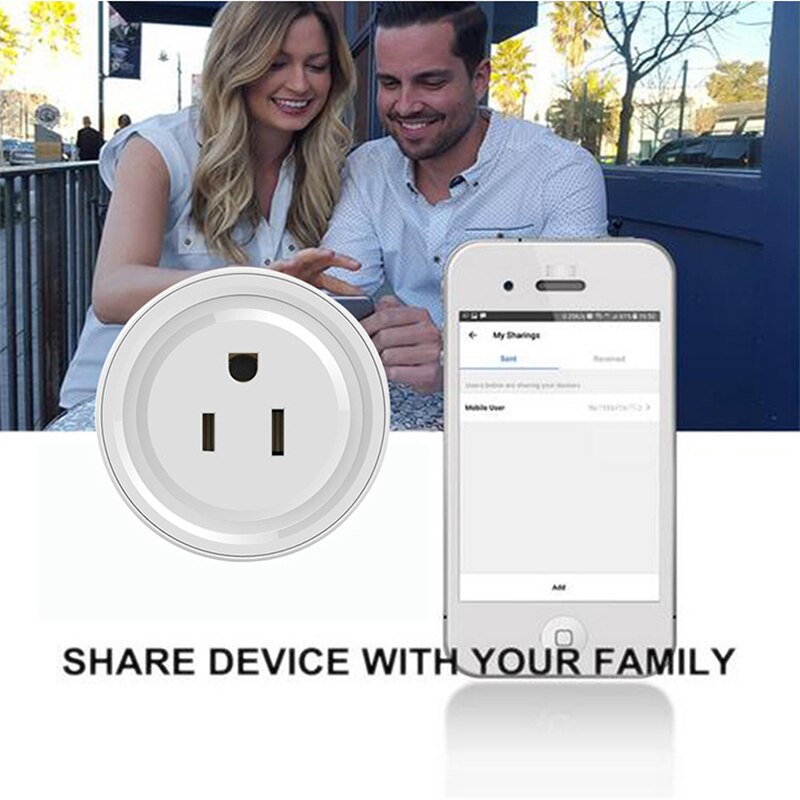 Smart Wifi Plug Adapter Remote Voice Control Power Monitor Stopcontact Timing Functie Werk Met Alexa Google Home Tuya