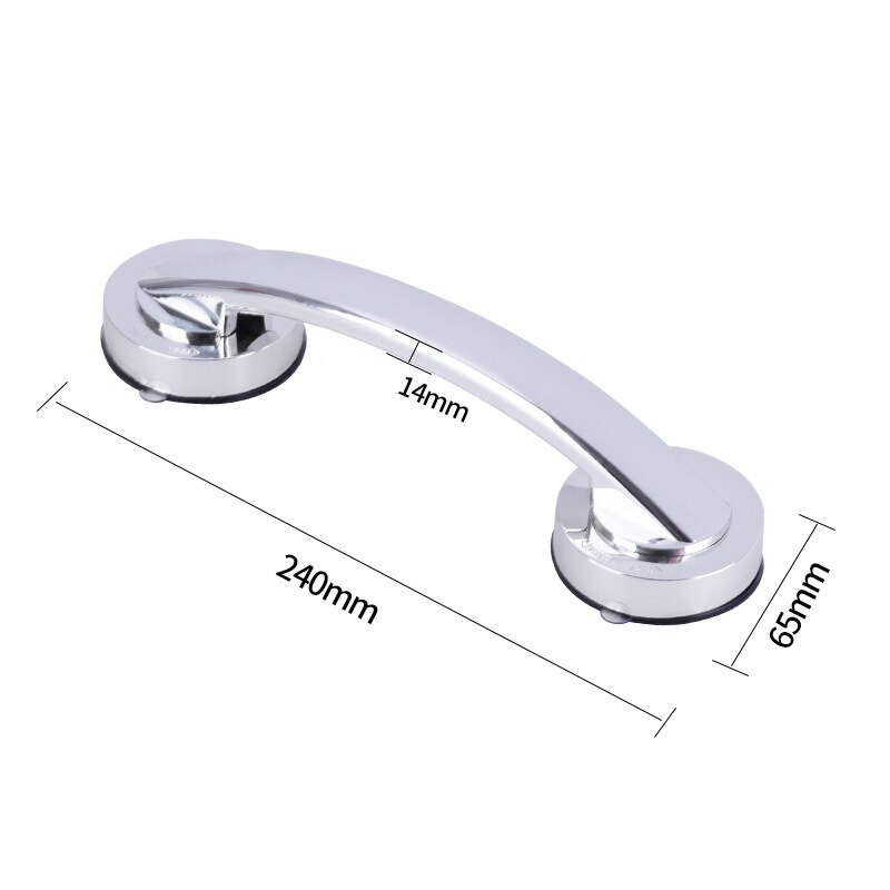 Geen Boren Zuignap Handvat Schuifdeur Venster Koelkast Lade Koelkast Trekt Badkamer Veiligheid Douche Bad Antislip Grip: Thicker sliverB