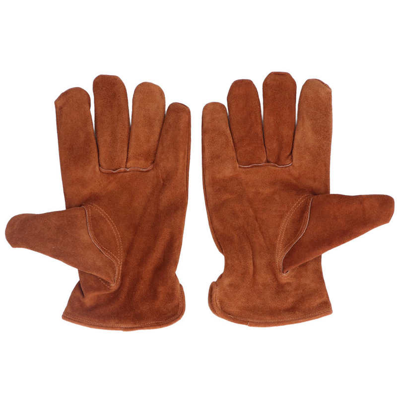 Forge Welding Gloves Wind Proof 1 Pair Barbecue Gloves Puncture Proof Waterproof for Gardening: Brown XL
