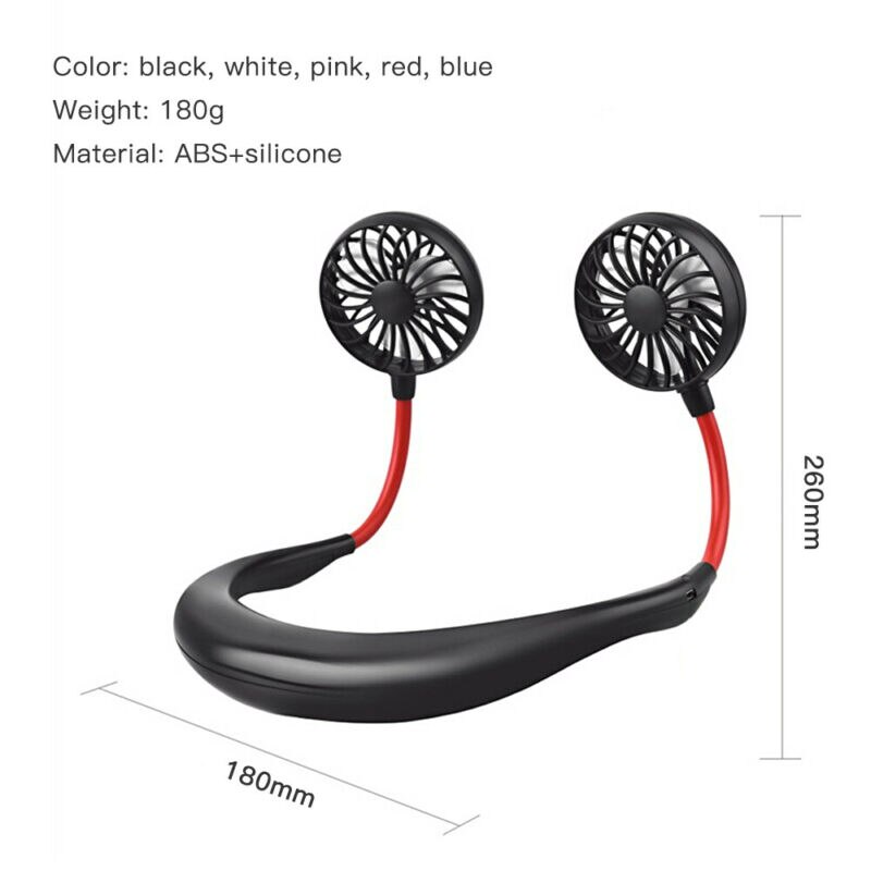 Neck Fan - Rechargeable Portable Hands-Free Personal Fan - 3 Speed Adjustable