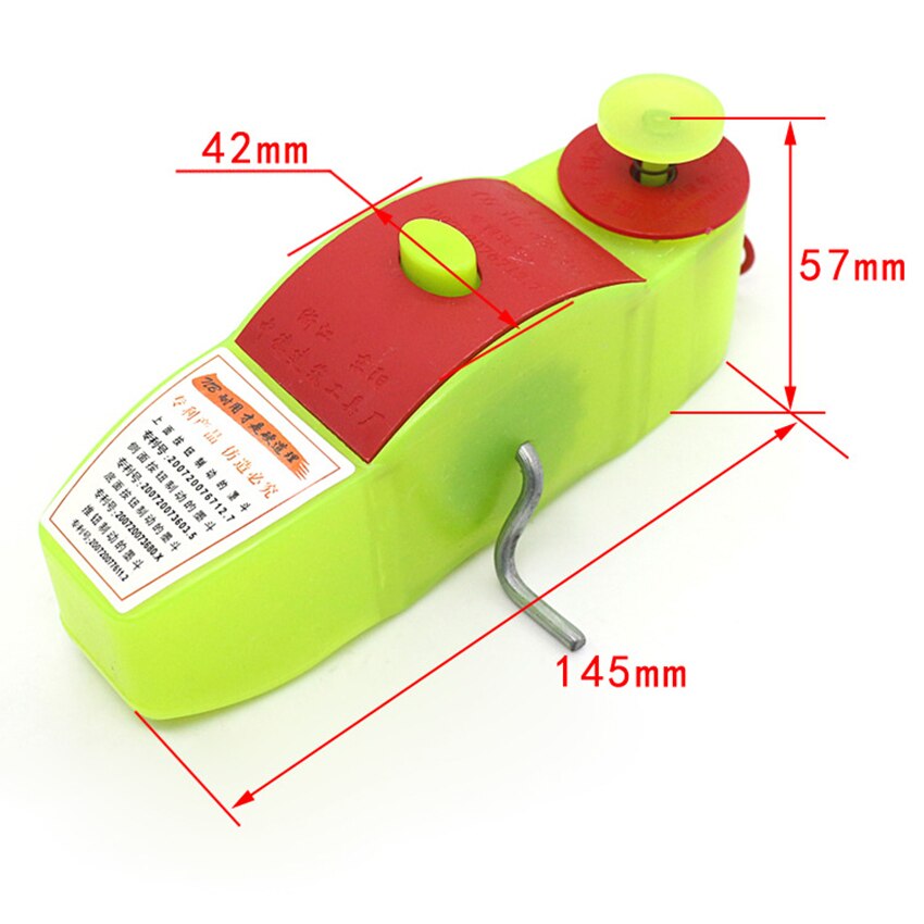 Hand Rolled Chalk Line Box with Locking Button, 6 Meters Chalk Line, Ink Fountain Chalk Line Scribe Carpenter Ink Marker