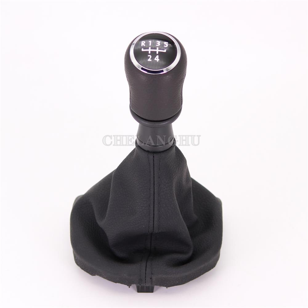 For VW Transporter Multivan Caravelle T6 T7 Car 5/6 Speed Gear Shift Stick Knob Level With Leather Boot