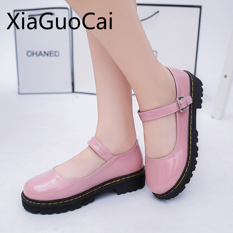 Matalat pu-nahkaiset naisten juhlakengät pyöreäkärkiset naisten lakkanahkaiset business-kengät löysät kakkupohjaiset naisten matalat kengät