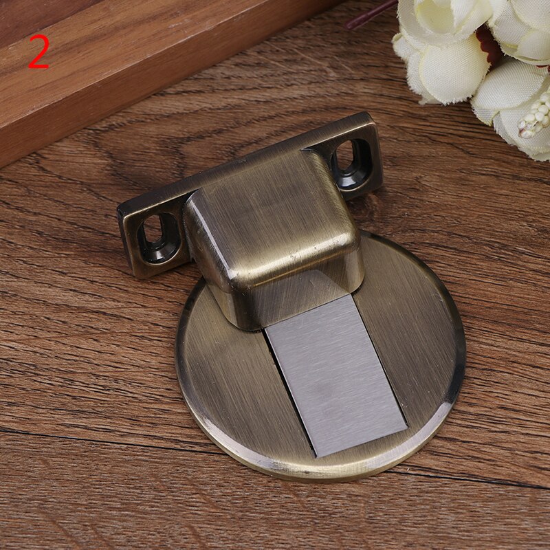 1pc Door Holder Stopper Invisible Doorstop Wall Floor Mount Safety Catch 304 Stainless Steel Gate Resistor Doorstop Door Holder: 2