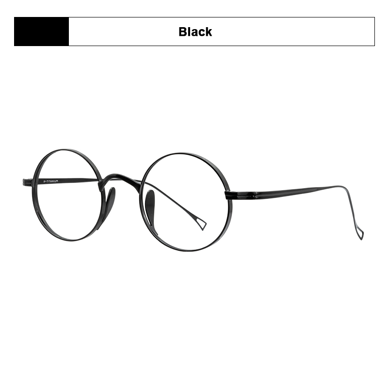 Montatura per occhiali rotondi in puro titanio stile coreano da uomo occhiali da vista ultraleggeri fatti a mano montature per occhiali di design di lusso: Rosso
