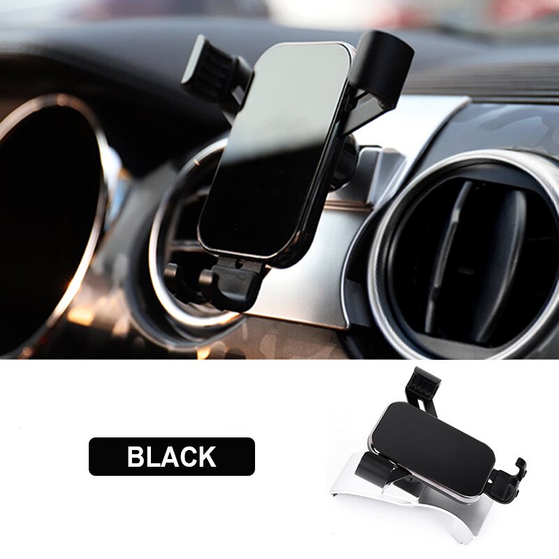 AIRSPEED for Ford Mustang Accessories Car Gravity Mobile Phone Holder Bracket 360° Rotating Stand: Black