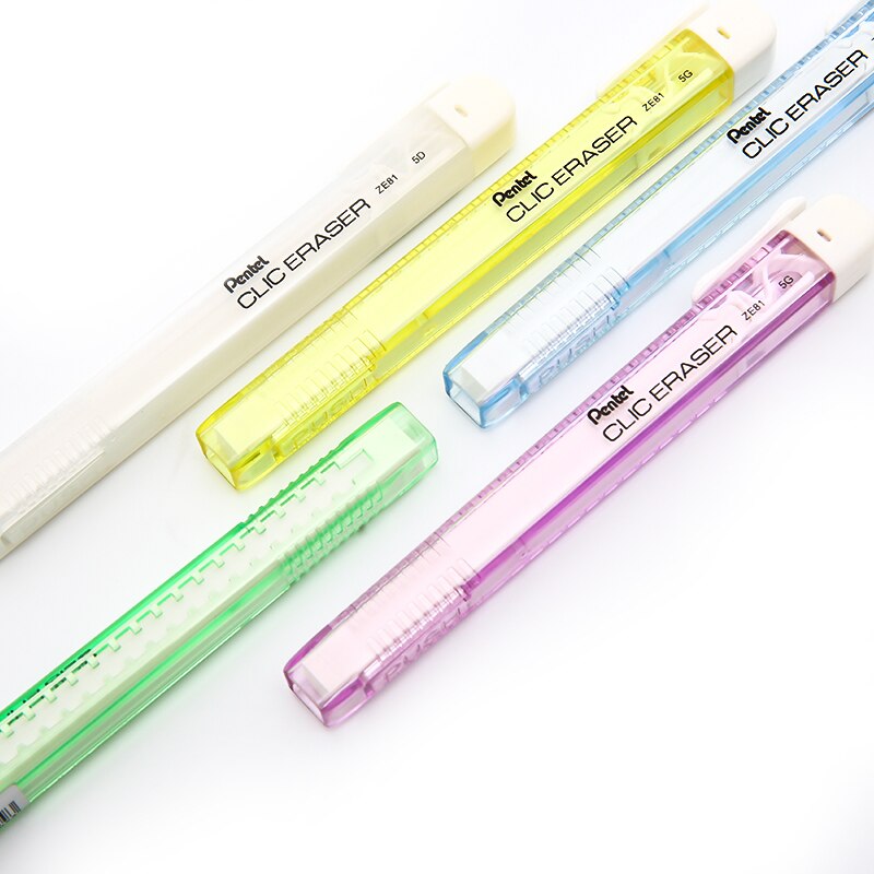 1 Piece Pentel ZE81 Pencil Eraser Retractable Jacket No Contain PVC Safety Eraser