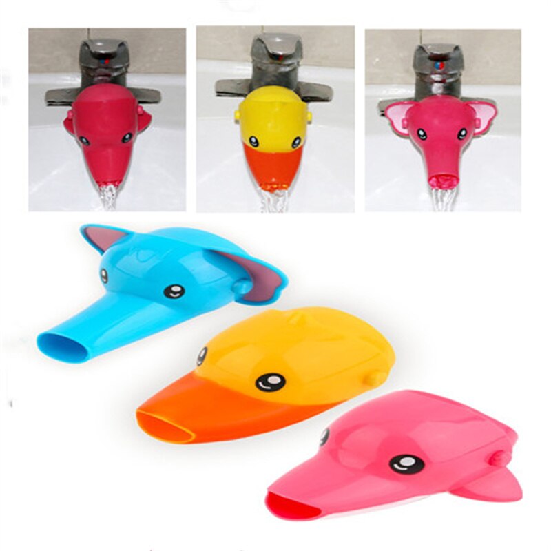 1Pcs Cute Animal Duck Elephant Dolphin Shape Water Faucet Extension Water Tap Extender For Kids Children Hand Washing Bathroom