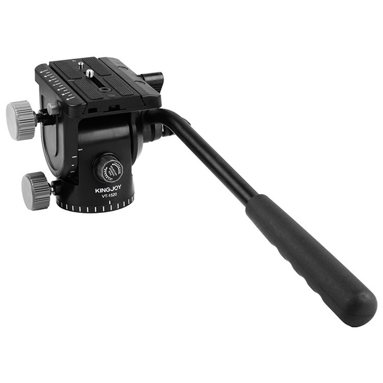 Cabezal de bola para fotografía Slr, soporte de amortiguación de vídeo, trípode de un solo Mango, cabezal de trípode hidráulico, placa de liberación rápida