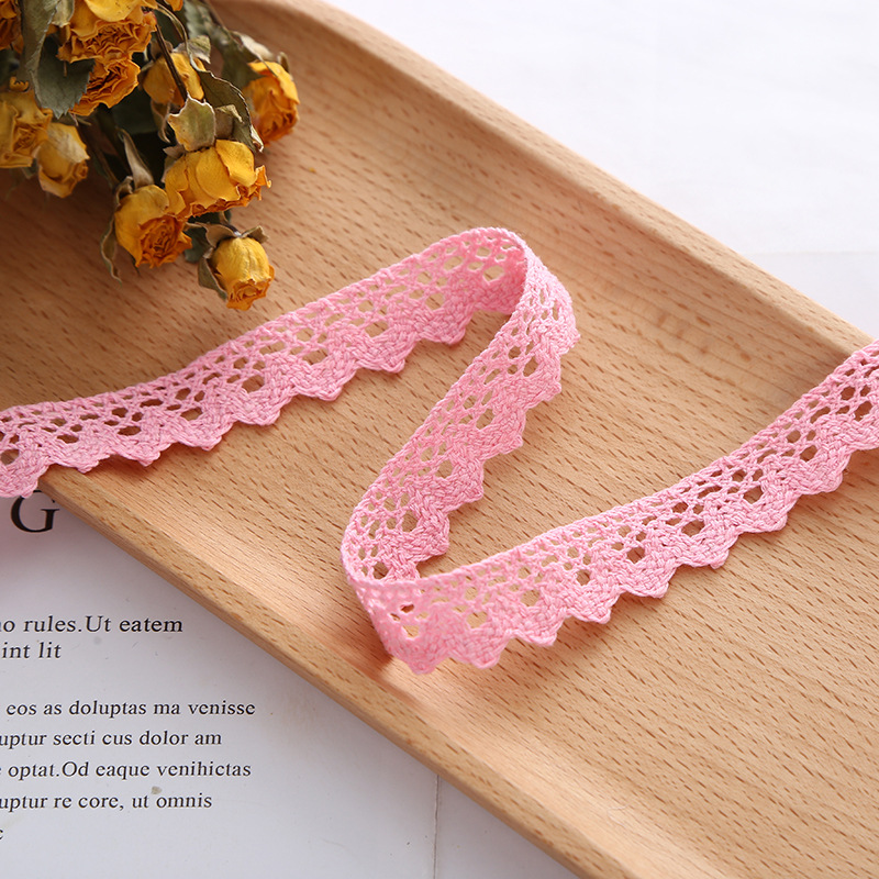2/5Yards 15mm Width Sewing Fabric Cotton Lace Trim Decoration DIY Decorative Lace Sofa Curtain Bedding Accessories Lace Crafts: Transparent / 2码