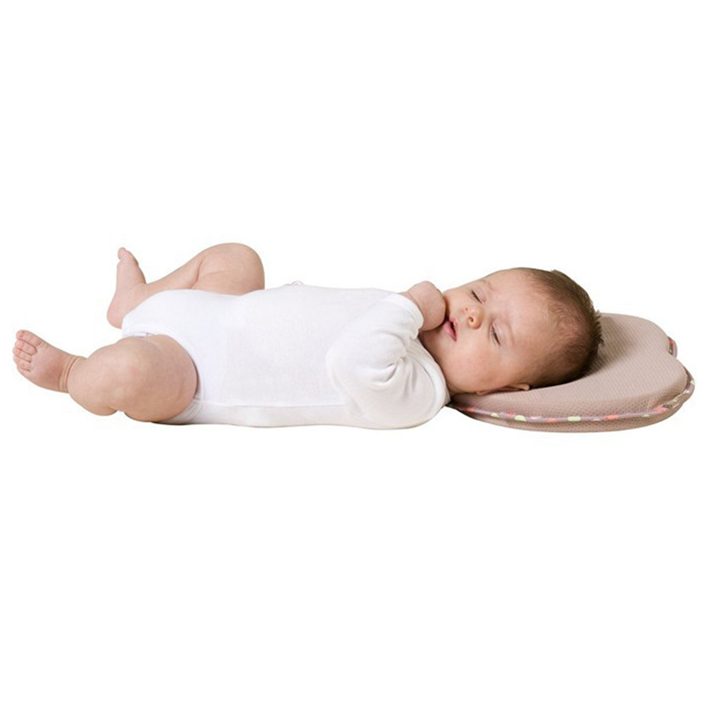 Hukommelsesskum baby pude pude positioner sovende spædbarn hjerte form beskyttelse fladt hoved anti roll ammende sengetøj lille barn