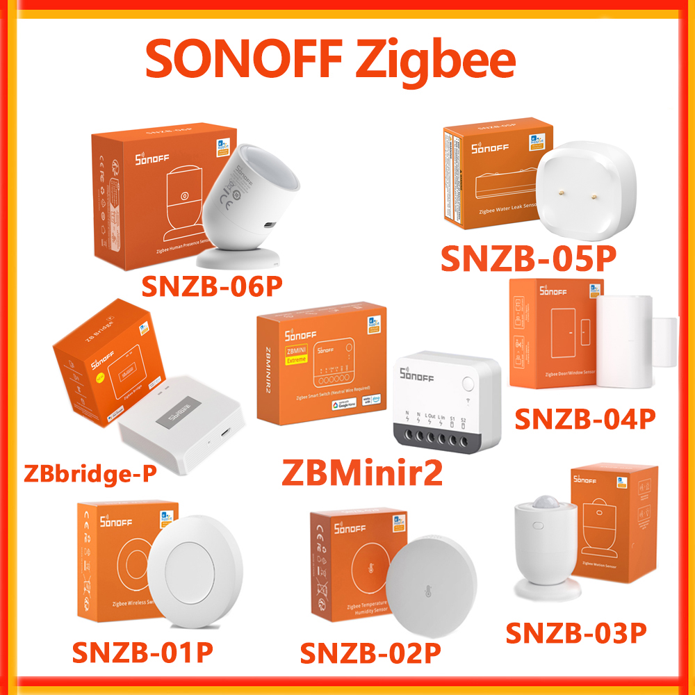 SONOFF ZBMinir2 Extreme Zigbee Smart Switch SNZB-06P SNZB-05P SNZB-04P SNZB-03P SNZB-02P SNZB-01P Zigbee Sensor ZBbridge PRO Hub